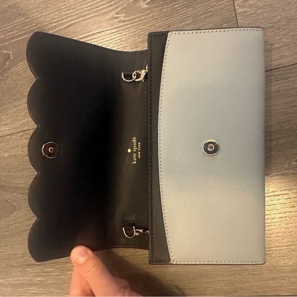 Kate Spade Light Blue Wallet with Silver Chain Strap - Picture 4 of 8